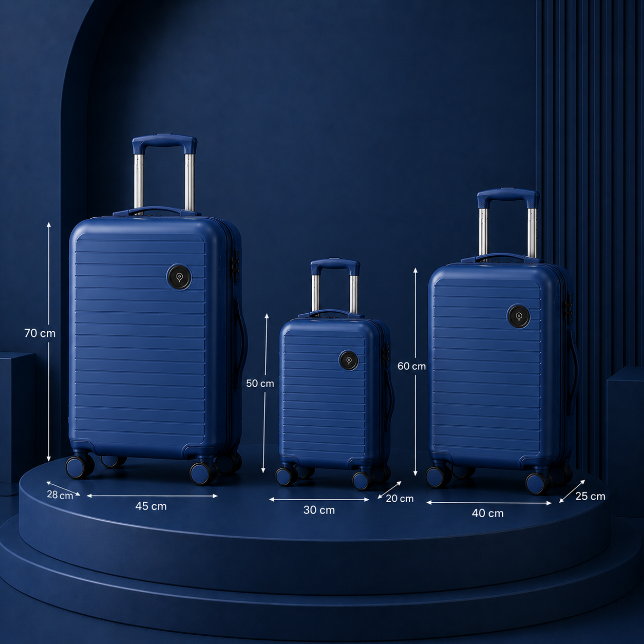 Set Valigie PELINKU – Design Premium 3 Pezzi
