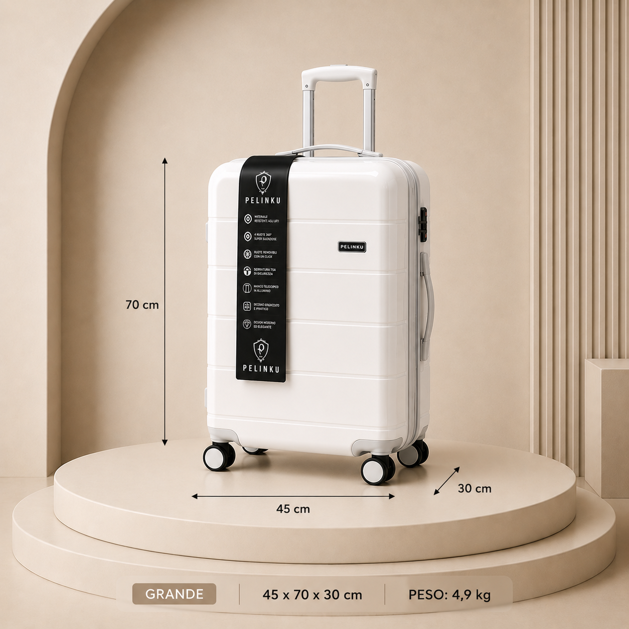Set Valigie PELINKU – Design Premium 3 Pezzi