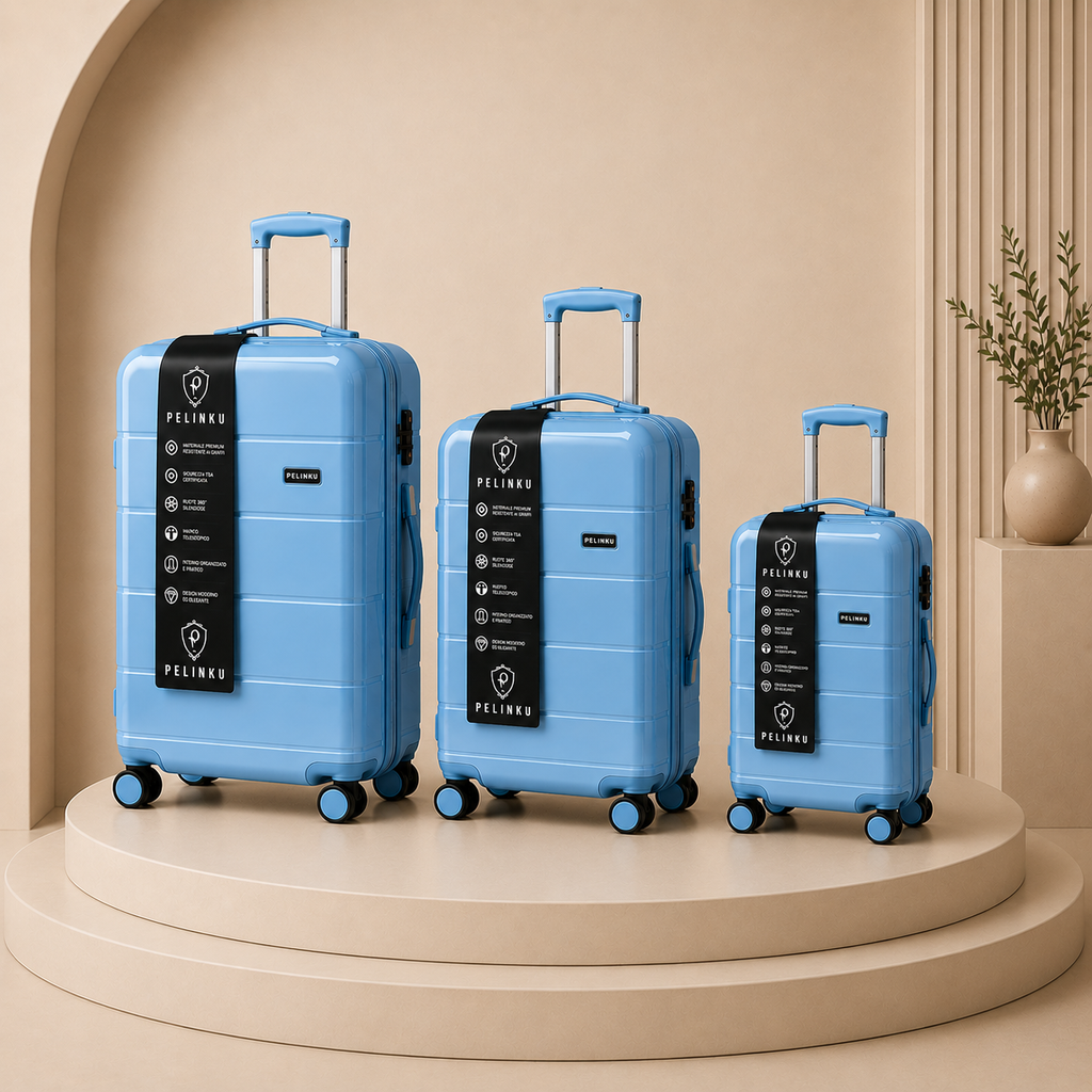 Set Valigie PELINKU – Design Premium 3 Pezzi