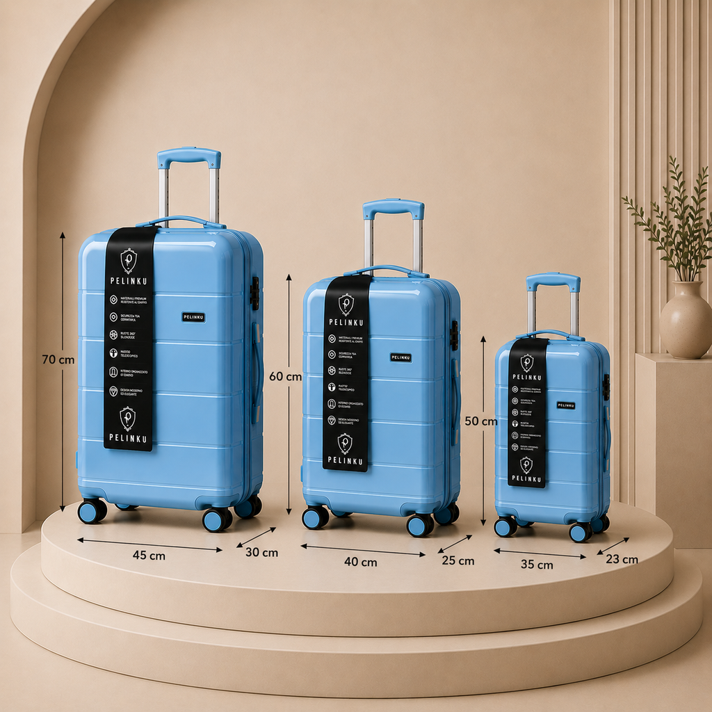 Set Valigie PELINKU – Design Premium 3 Pezzi