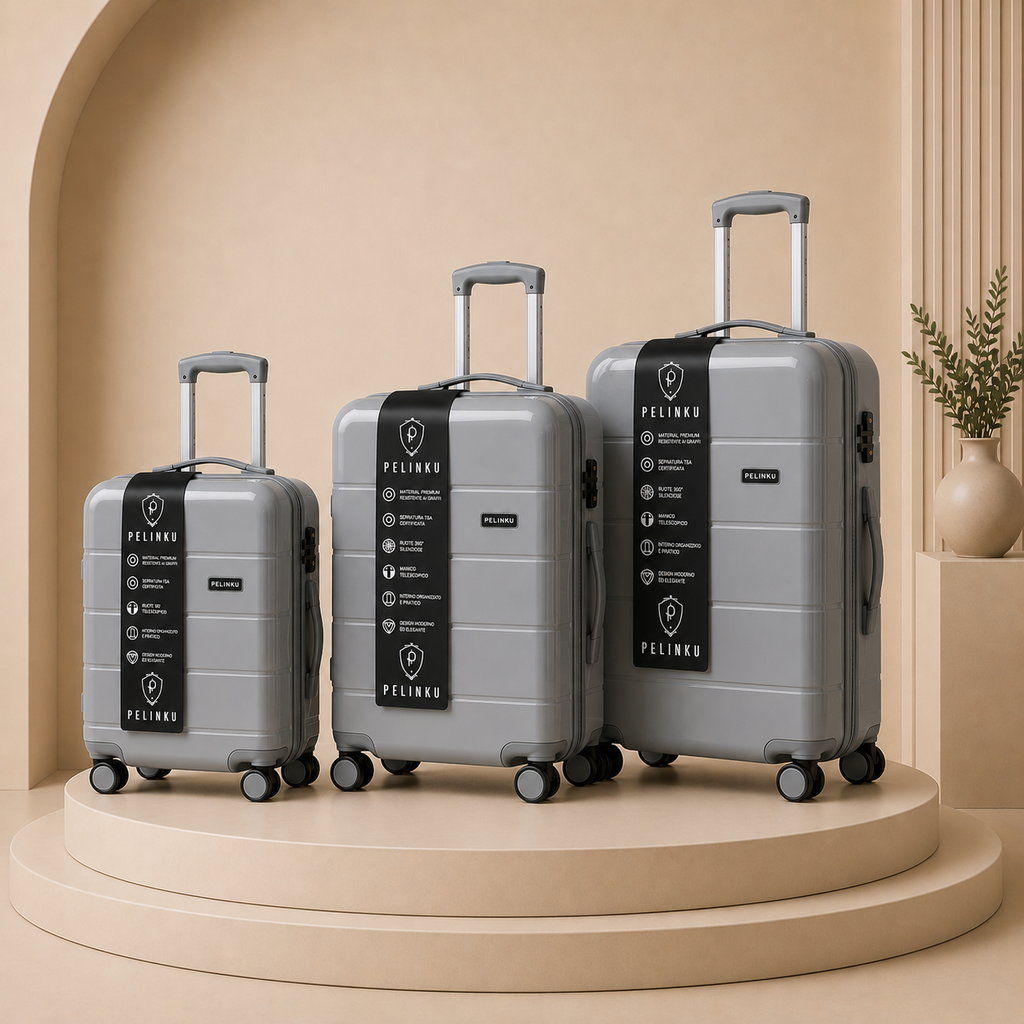 Set Valigie PELINKU – Design Premium 3 Pezzi